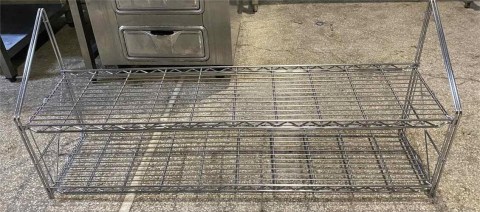 Ράφι Τοίχου Διπλό Χρωμίου 120x30x53Cm Μεταχειρισμένo